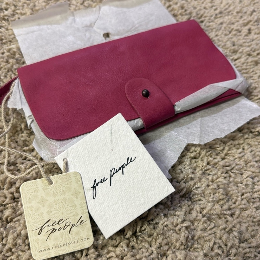 NWT Free people pink clutch